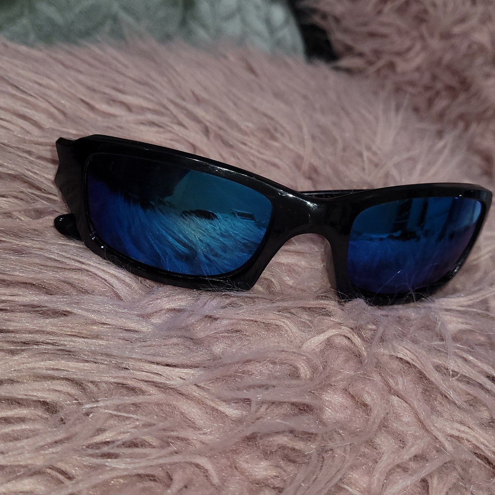 Oakley Women's Sunglasses - Black Frame with Blue Lenses